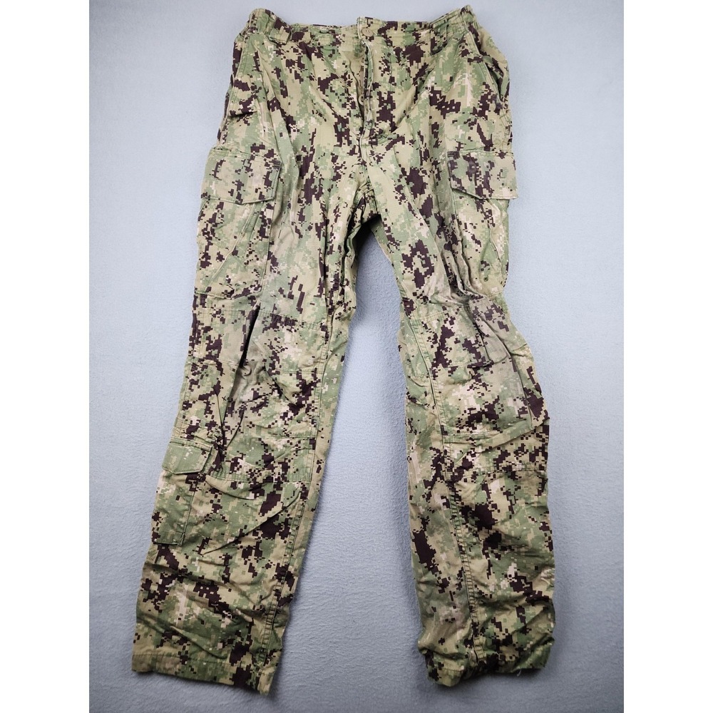 U.S. Navy Pants Mens M 32x31 Working Uniform Type III Camo Cargo Seals Ripstop